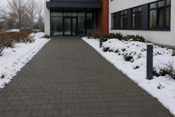 Geräumter und sicherer Gehweg nach dem Winterdienst